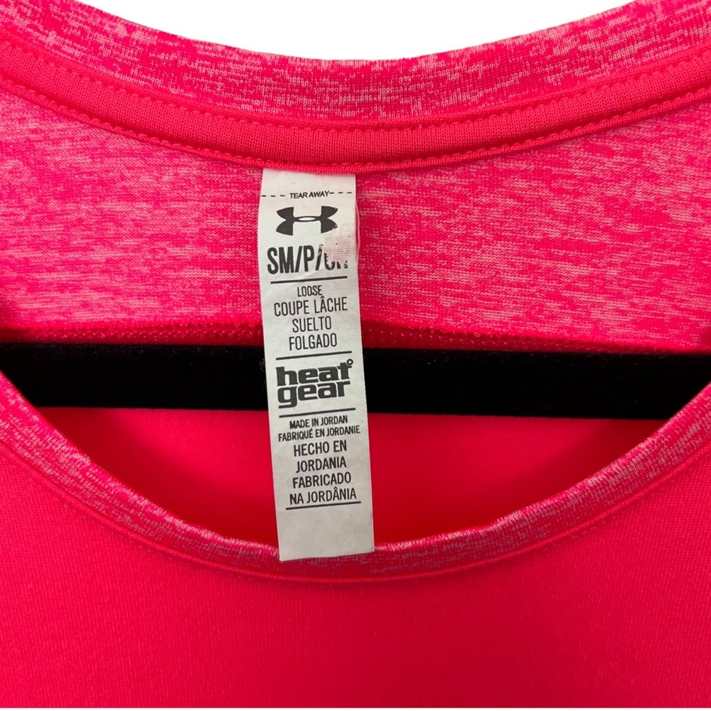 Under Armour HeatGear Loose Fit Long Sleeve Pink Workout Shirt - Women’s Size S - Picture 3 of 9